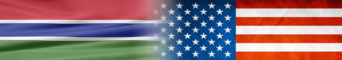 Flags of the Gambia and the United States